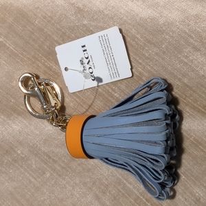 Coach Leather Tassel Key Chain